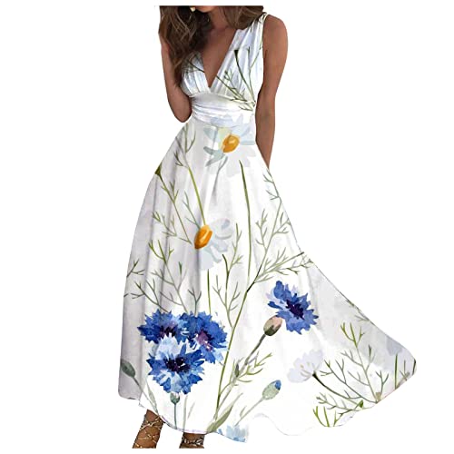 Sommerkleid Damen Lang Elegant Curvy Kleider Damen Sommer Blumen Schicke Maxikleider V Ausschnitt Tailliert Strandkleid Leicht Und Luftig Damenkleider Frauen A Linie Blumenkleid Sommerkleid Damen Lang Elegant Curvy Kleider Damen Sommer Blumen Schicke Maxikleider V Ausschnitt Tailliert Strandkleid Leicht Und Luftig Damenkleider Frauen A Linie Blumenkleid von Ansenesna