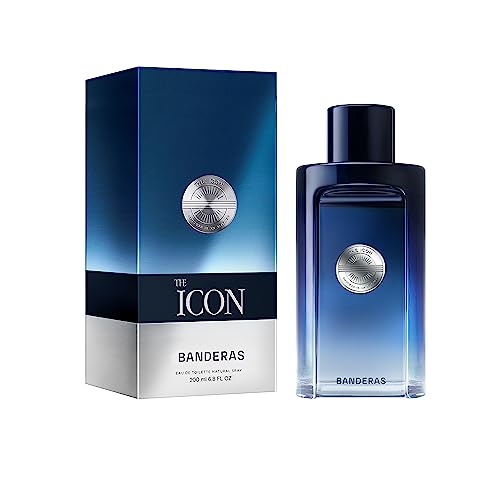 Banderas – The Icon, Eau de Toilette für Herren – Langanhaltend – Maskuliner, eleganter Duft mit Charakter – Holzige Bernsteinnoten – Ideal für besondere Anlässe – 200 ml von Antonio Banderas