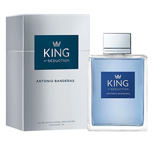 Banderas Perfumes - King of Seduction - Eau de Toilette Spray für Herren, Maskuliner, Intensiver und Energetischer Duft mit Bergamotte und Apfel - 200 ml von Antonio Banderas