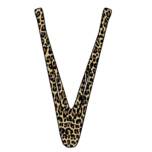 Anzhee Badebekleidung Tanga Männer Badeanzug Thongs Männer Borat Style V Sling Unterwäsche Sexy Borat Manikini Stretch Halloween Kostüm Dessous Badeanzug Eine Größe passt für alle Leopard von Anzhee