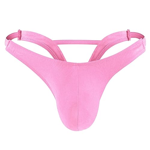 Anzhee Sexy Jockstrap Herren String Slip Unterwäsche Männer Jock Strap Briefs Tanga Sport Atmungsaktiv Unterhosen Männlich Sportunterwäsche für Mann Rosa von Anzhee