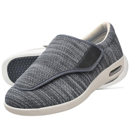 Aocase Diabetiker Schuhe Damen Mit Klettverschluss Herren Diabetiker ödeme Schuhe Diabetiker Schuhe Herren Klettverschluss Casual Medizinische Schuhe,Darkgrey,35 EU von Aocase