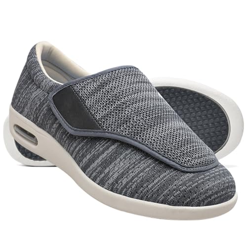 Aocase Diabetiker Schuhe Herren Weit Schuhe Herren Extra Breit Diabetiker Diabetiker Schuhe Herren Damen extra weit Senioren Orthopädische Hausschuhe,Darkgrey,38 EU von Aocase