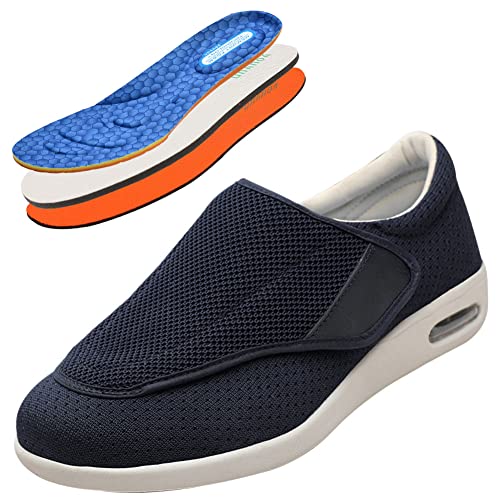 Aocase Gesundheitsschuhe Herren Orthopädische Herren Sneaker Schuhe Herren Sneaker Diabetiker Schuhe Damen extra weit Senioren Orthopädische Hausschuhe,Blau,44.5 EU von Aocase