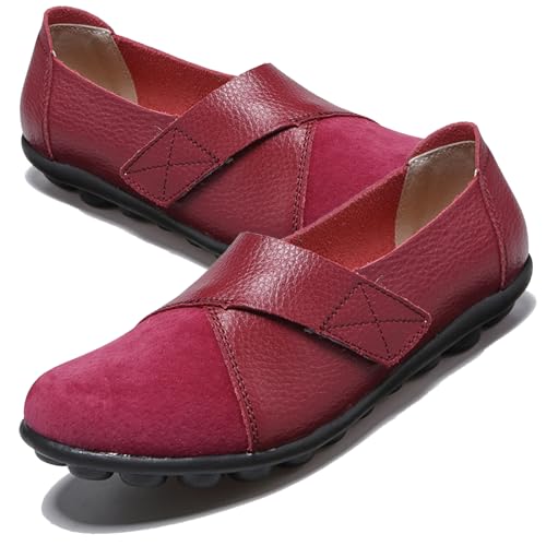 Aocase Hallux Valgus Schuhe Damen orthopädische Schuhe für Damen orthopädische Diabetiker Wanderschuhe Orthopädische Schuhe Damen,Wine red,44/270mm von Aocase