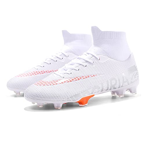 Fußballschuhe Herren Damen High-Top Spikes Stollen Jugendliche Erwachsene Trainingsschuhe Professionelle Outdoor Sport FootballSchuhe,S14,EU42 von Aoikoy