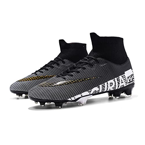 Fußballschuhe Herren Damen High-Top Spikes Stollen Jugendliche Erwachsene Trainingsschuhe Professionelle Outdoor Sport FootballSchuhe,S15,EU41 von Aoikoy