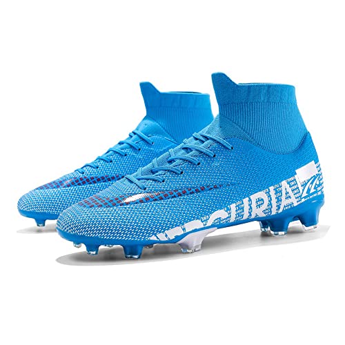 Fußballschuhe Herren Damen High-Top Spikes Stollen Jugendliche Erwachsene Trainingsschuhe Professionelle Outdoor Sport FootballSchuhe,S16,EU35 von Aoikoy