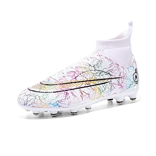 Fußballschuhe Herren Damen High-Top Spikes Stollen Jugendliche Erwachsene Trainingsschuhe Professionelle Outdoor Sport FootballSchuhe,S20,EU35 von Aoikoy