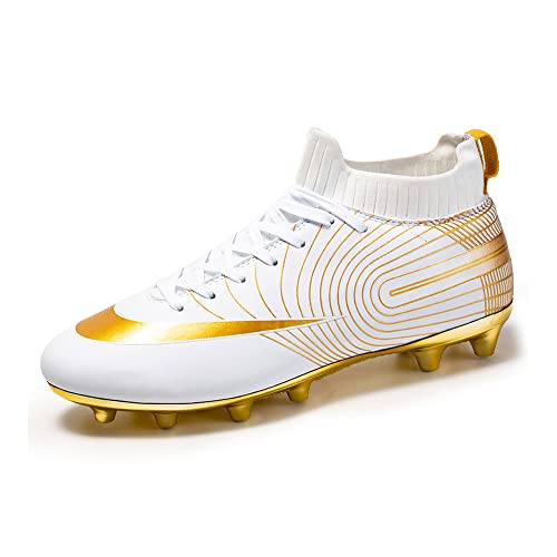 Fußballschuhe Herren Damen High-Top Spikes Stollen Jugendliche Erwachsene Trainingsschuhe Professionelle Outdoor Sport FootballSchuhe,S7,EU37 von Aoikoy