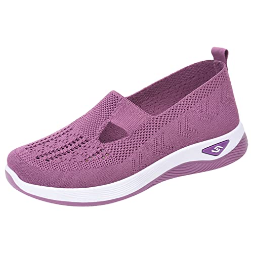 Aoklidil Damen Schuhe Sneakers Slip On Sneaker Leichte Atmungsaktiv Sportschuhe Turnschuhe Bequem Freizeitschuhe Walking Schuhe Outdoor Fitness (A1-PP1, 38) von Aoklidil