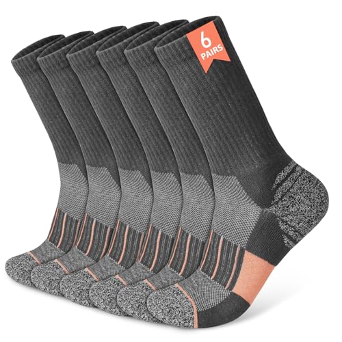 Aomig Dickes Wandersocken Herren Damen 6Paar Socken Arbeitssocken Thermosocken Baumwolle Winter Warme Socken Unisex Dicke Atmungsaktiv Sportsocken Trekkingsocken Outdoor Work Socks Laufsocken (Grau,L) Aomig Dickes Wandersocken Herren Damen 6Paar Socken Arbeitssocken Thermosocken Baumwolle Winter Warme Socken Unisex Dicke Atmungsaktiv Sportsocken Trekkingsocken Outdoor Work Socks Laufsocken (Grau,L) von Aomig
