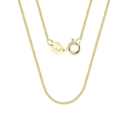 Aotiwe Anhänger Kette Gold Damen, Freundschaftskette Liebe Kette Halskette Damen 925 Silber 55cm Hochzeitstag Geschenke für Frauen von Aotiwe