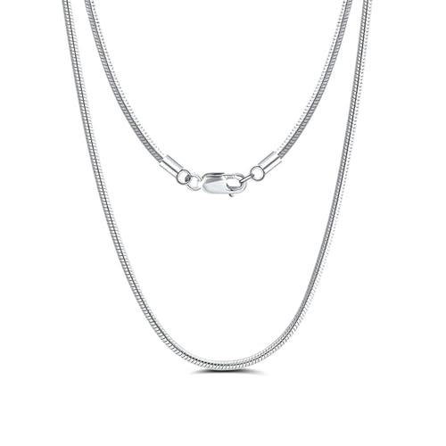 Aotiwe Charm Kette Silber, Kette 925 Silber Damen Kette Damen Zart 45cm Geschenke für Frauen von Aotiwe