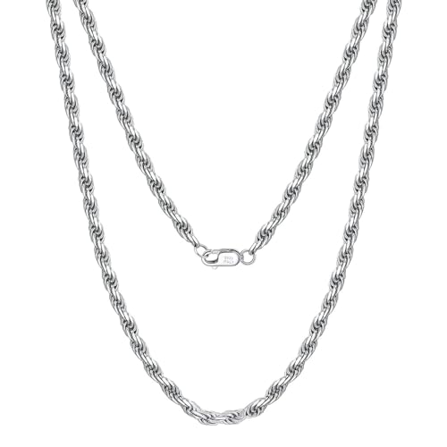 Aotiwe Collier Damen Vintage, Damen Kette Freundschaftskette Liebe Silber 925 Silber 40cm Geschenk Hochzeit von Aotiwe