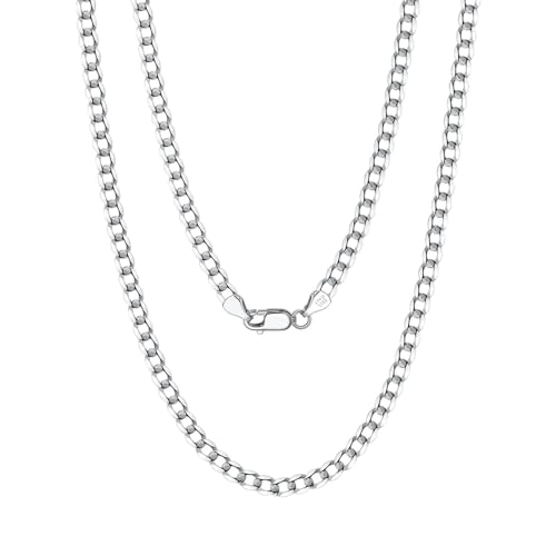 Aotiwe Halskette Damen Silber Einfach, Necklace Women Mom Kette Halsreif Damen 925 Silber 55cm Geschenk für Frauen von Aotiwe