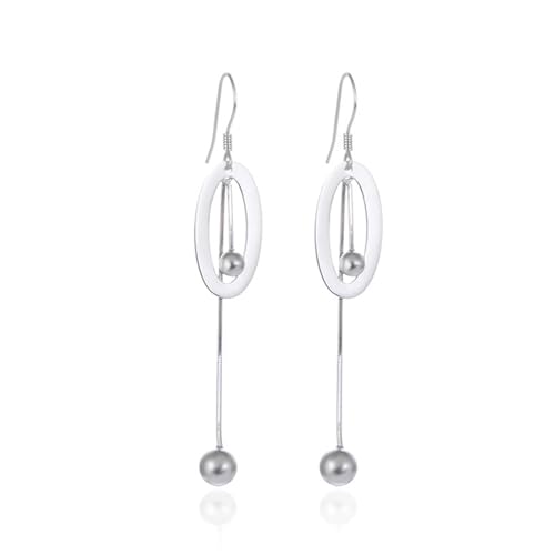 Drop Earrings, Ohrringe Silber Elegant „0“ Hängt mit Bällen 925 Silber Ohrringe 63.5mm Geschenk für Freundin von Aotiwe