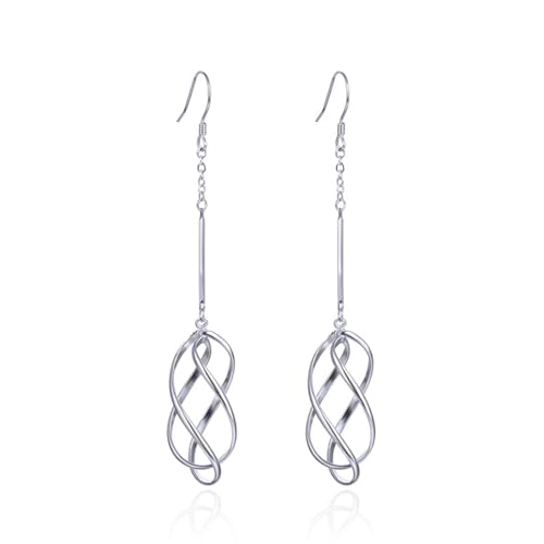 Hänge Ohrringe, Silver Earrings Unendlichkeitssymbol Ohrringe Silber 925 Hängend Set 80mm Geschenke für Freundin von Aotiwe