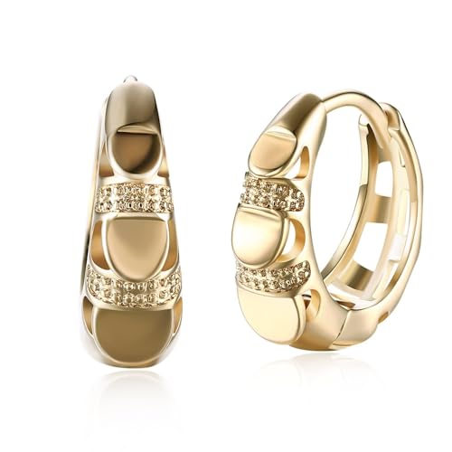 Ohrringe Kreolen Gold, Ohrringe Damen Boho Style FingerForm Ohrringe Frauen Kupfer Beste Freundin Geschenke Geburtstag von Aotiwe