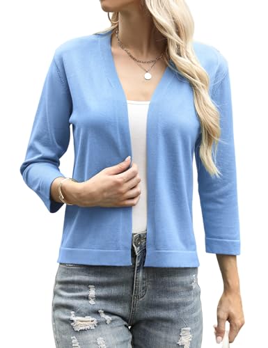 Aottori Strickjacke Damen Kurz Elegant Bolero Festlich Cardigan Kurze Jacke Bolerojacke 3/4 Ärmel Leichte Sommerjacke Kurzjacke Jäckchen für Abendkleider Aottori Strickjacke Damen Kurz Elegant Bolero Festlich Cardigan Kurze Jacke Bolerojacke 3/4 Ärmel Leichte Sommerjacke Kurzjacke Jäckchen für Abendkleider von Aottori