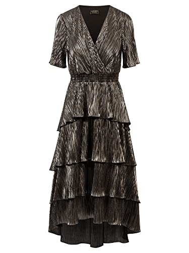 ApartFashion Women's Abendkleid, Silber-schwarz metallic, 42 von ApartFashion