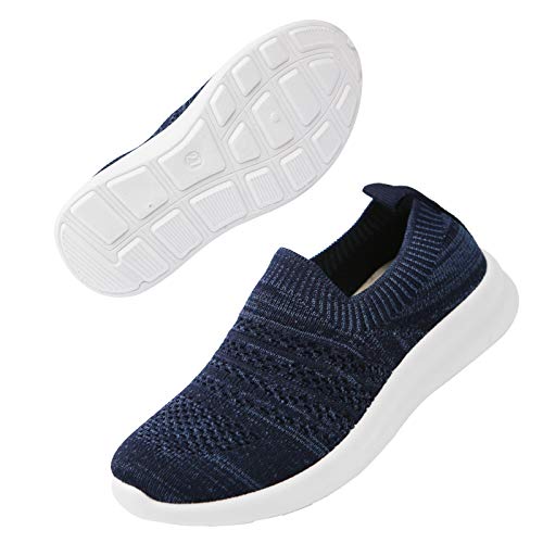 Apawwa Leichte Unisex-Kinder atmungsaktive Laufsportschuhe für Kleinkinder, Netz-Slipper, Pink/Blau/Marineblau/Schwarz, Tennis-/Schul-/Walking-Sneaker (Größe 8 bis 2 UK), Blau,Zc31 Navy,Größe: 23 EU von Apawwa