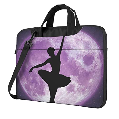 Apbdffjnf Ballerina Dance Laptoptasche für Damen und Herren, Laptophülle, Computertasche, Aktentasche, Schultertasche mit Gurt, 33 cm, 35,6 cm, 39,6 cm, Schwarz , 13 inch von Apbdffjnf