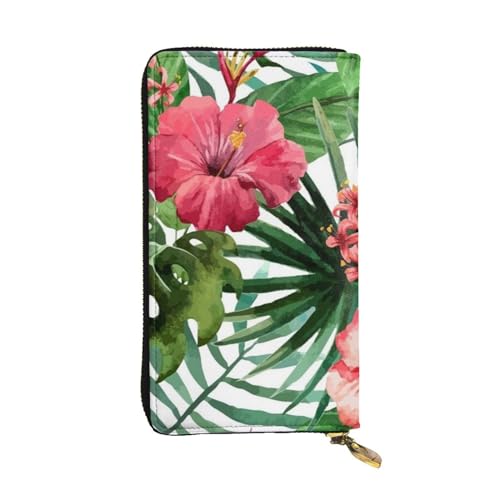 Apbdffjnf Damen-Geldbörse mit Hahn-Aufdruck, Leder, lang, Reise-Geldbörse, Kreditkartenhalter, Reißverschluss, Handtasche, Hibiskusblüte, Einheitsgröße Apbdffjnf Damen-Geldbörse mit Hahn-Aufdruck, Leder, lang, Reise-Geldbörse, Kreditkartenhalter, Reißverschluss, Handtasche, Hibiskusblüte, Einheitsgröße von Apbdffjnf
