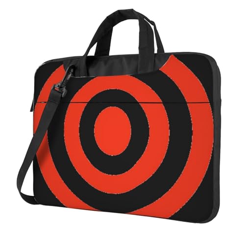 Apbdffjnf Design Target Laptoptasche für Damen und Herren, Laptophülle, Computertasche, Aktentasche, Schultertasche mit Gurt, 33 cm, 35,6 cm, 39,6 cm, Schwarz , 14 inch von Apbdffjnf