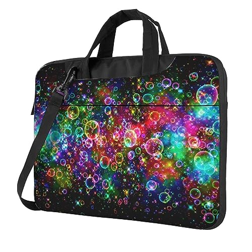 Apbdffjnf Helle schöne bunte Kunst-Laptop-Tasche für Damen und Herren, Laptop-Tasche, Computertasche, Aktentasche, Schultertasche mit Gurt, 33 - 35,6 cm (13 - 14 - 15,6 Zoll), Schwarz , 13 inch von Apbdffjnf