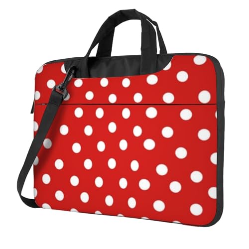 Apbdffjnf Laptoptasche für Damen und Herren, gepunktet, Laptoptasche, Aktentasche, Schultertasche mit Gurt, 33 cm, 35,6 cm, 39,6 cm (13 Zoll), Schwarz , 14 inch von Apbdffjnf