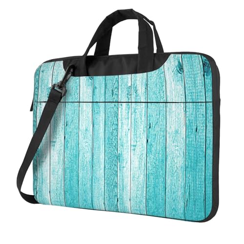 Apbdffjnf Laptoptasche mit Holzplankenstruktur, für Damen und Herren, Laptophülle, Computertasche, Aktentasche, Schultertasche mit Gurt, 33 cm, 35,6 cm, 39,6 cm (13 Zoll), Schwarz , 14 inch von Apbdffjnf