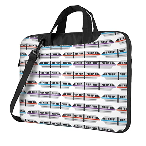 Apbdffjnf Monorail Train Laptoptasche für Damen und Herren, Laptophülle, Computertasche, Aktentasche, Schultertasche mit Gurt, 33 cm, 35,6 cm, 39,6 cm, Schwarz , 13 inch von Apbdffjnf