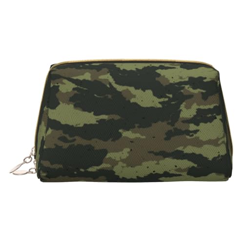 Cry Rabbit kleine Make-up-Tasche, Reise-Kosmetiktasche, Make-up-Tasche, PU-Leder, tragbar, vielseitig, Reißverschluss, Make-up-Tasche für Damen und Mädchen, camouflage, Einheitsgröße, Kosmetikkoffer von Apbdffjnf