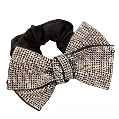 Apooke Glitzerndes Stirnband, Geschenk für Mädchen und Damen, Haargummis, Haargummis mit elegantem, funkelndem, niedlichem französischem Schleifen-Armband von Apooke