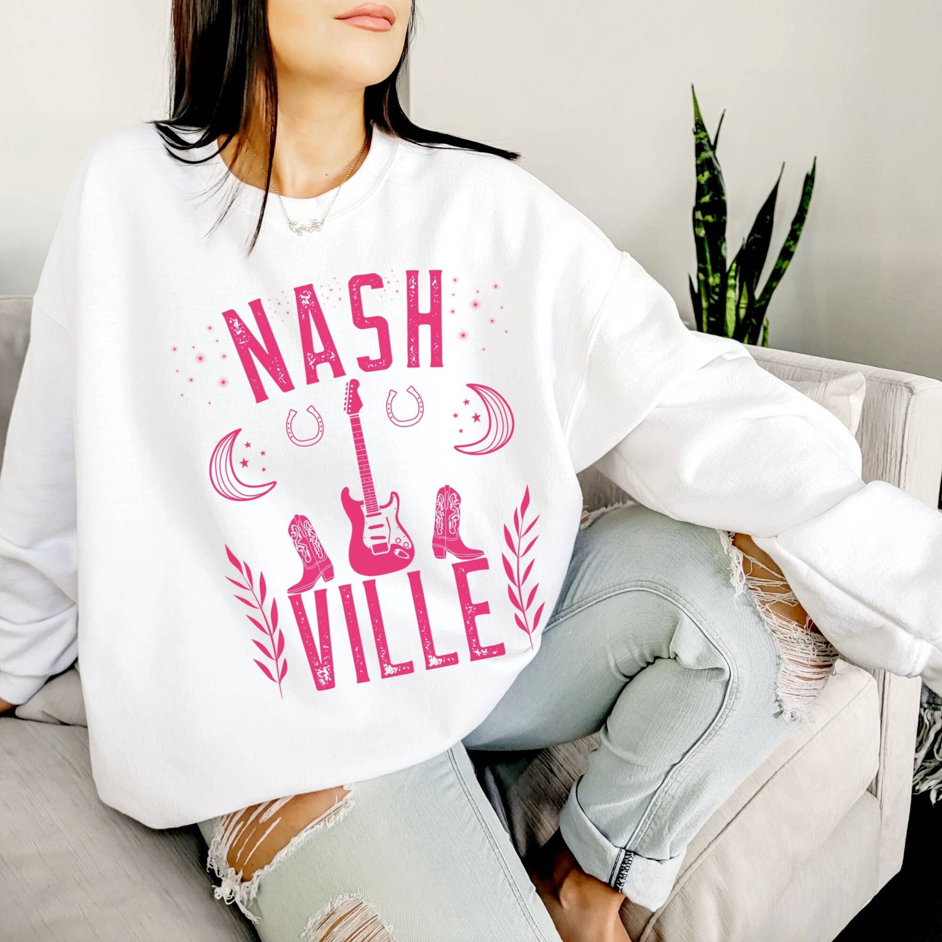 Nashville Sweatshirt Tennessee Country Music Sweater Western Shirt Mädchen Trip Geschenke Shirts von ApparelByAntonia