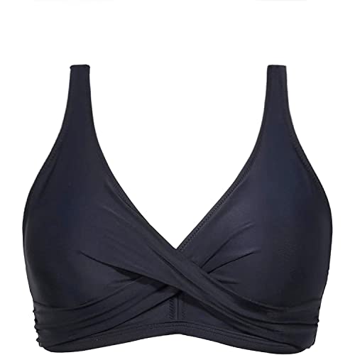 Aqua Eve Damen Bikinioberteil ohne Unterteil Push-up-Badeanzüge Top Sport BH Badeanzüge Tops, schwarz, Medium von Aqua Eve