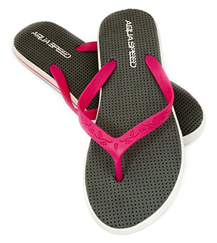 Aqua Speed® LOMA Damen Flip Flops | Erwachsene | Zehentrenner | Sandalen | Poolschuhe | 36-41, Farbe:Gray/Pink;Größe:40 von Aqua Speed