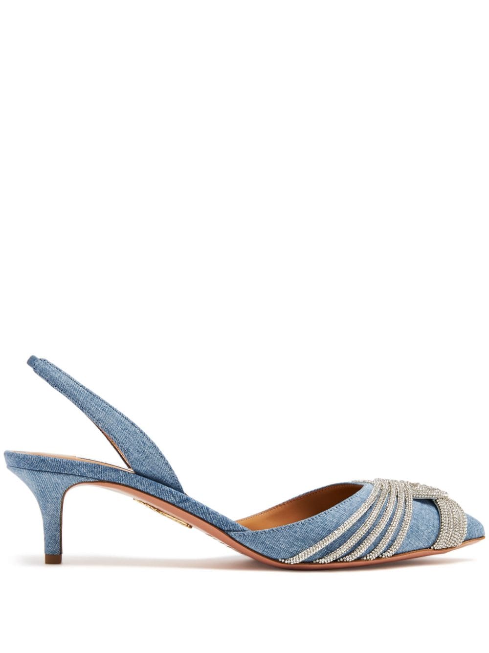 Aquazzura Gatsby Slingback-Pumps 50mm - Blau von Aquazzura