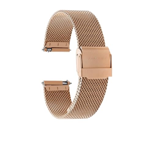 Aqxycvb Mesh-Uhrenarmband for Uhren-Milanese-Armband 12 13 14 15 16 17 18 19 20 21 22 23 24 mm Männer Frauen Stahl-Uhrenarmband-Werkzeuge (Color : Rose Gold, Size : 19mm) von Aqxycvb