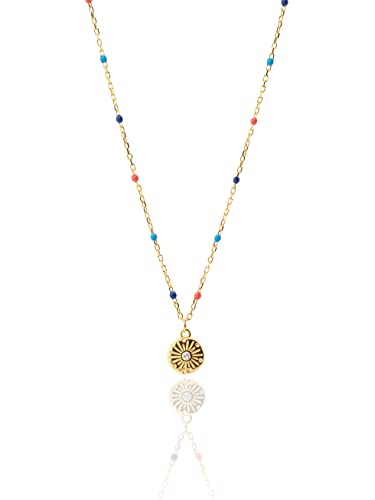 aran jewels Silberkragen. Multicolor Gld. Goldbad, Medallita. von aran jewels