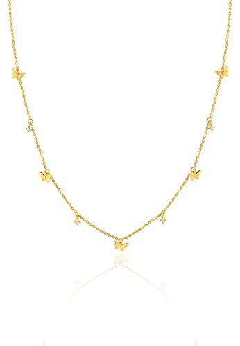 Aran Jewels FIVE BUTTERFLIES gold necklace von Aran Jewels