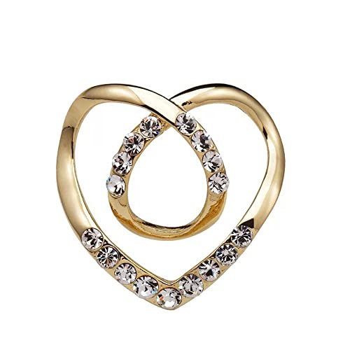 Arazi Schal-Schnalle, Schal-Clip, drei Ringe, Damen-Geschenk, Kristall, Modeschmuck, Schal-Ring (Color : Silver, Size : Small) von Arazi