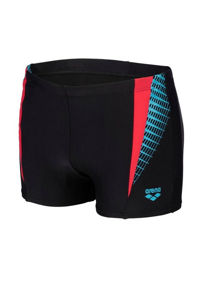 Arena Boxer-Badehose M THREEFOLD SHORT R mit kontrastfarbenen Einsätzen von Arena