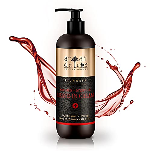 Argan Deluxe Keratin Leave-In Creme - Arganöl Haarpflege für Haarglättung, Kräftigung der Haarstruktur und Hitzeschutz - Haarcreme aus Marokko - Für Männer und Frauen - 300 ml Argan Deluxe Keratin Leave-In Creme - Arganöl Haarpflege für Haarglättung, Kräftigung der Haarstruktur und Hitzeschutz - Haarcreme aus Marokko - Für Männer und Frauen - 300 ml von Argan Deluxe