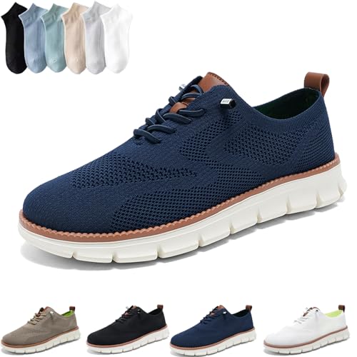 Argumub Wearbreeze Schuhe Herren, Slip-On-Oxfords für Herren, Business, Freizeit, Wandern, Tennis, Bequeme Schuhe, Turnschuhe (Blau, Erwachsene, Herren, 40, Numerisch, EU Schuhgrößensystem, M) von Argumub