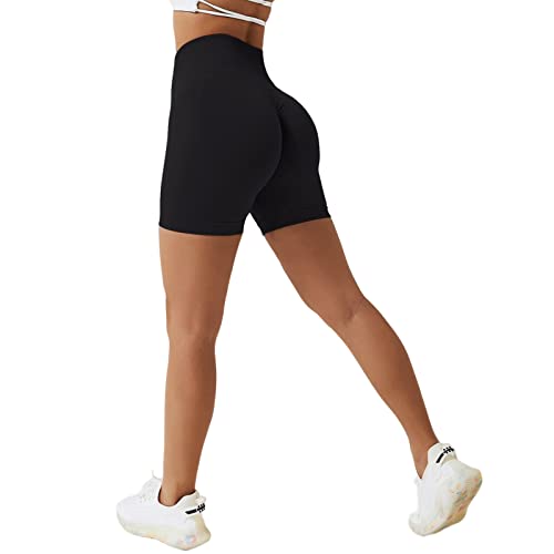 Arkim Sport Shorts Damen, Scrunch Butt High Waisted Kurze Sporthose Damen, Push Up Booty Nahtlos Biker Yoga Leggings Fitness Gym Shorts von Arkim