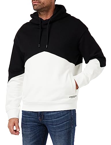 Armani Exchange Bright Up MLB Men's Color Block, Hooded, Front Pockets Hooded SweatshirtBlack/WhiteMedium von Armani Exchange