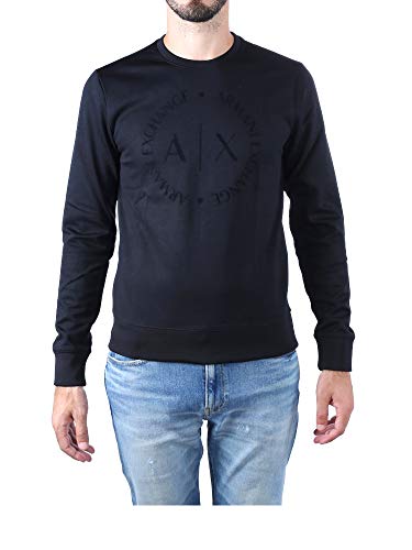 Armani Exchange Herren 1st To Be Noticed Sweat Sweatshirt, Schwarz, S von Armani Exchange