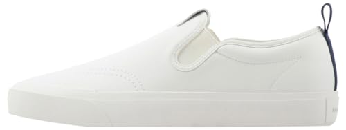 Armani Exchange Herren Borg, Leather, Back Logo Sneaker, Off White, 40 EU von Armani Exchange